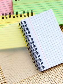 2/4/8本装简约横线螺旋笔记本，彩色内页，可撕装订，颜色随机，办公用品日记本，文具笔记本，返校必备 - 彩色 - 查看 10