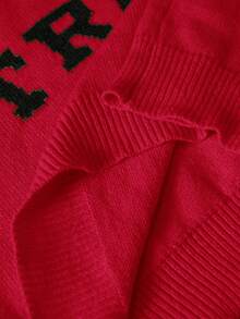 Slaydiva Áo len nữ tay dài cổ polo họa tiết chữ cái và họa tiết da báo, kiểu dáng thường ngày, phong cách đường phố, phù hợp cho mùa thu đông 2025, thích hợp cho đi học, dự tiệc, Halloween, Giáng sinh, đi chơi, sinh nhật, ăn trưa, tiệc tùng, mặc hàng ngày, đi club, phong cách gợi cảm. - Đỏ - Xem 9