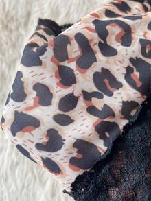 Bộ đồ lót ren họa tiết da báo gợi cảm cỡ lớn 5 món - Nhiều màu - Xem 6