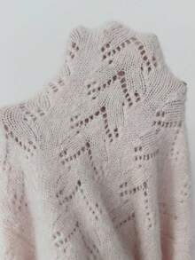 Rafferiza Women's Hollow Out Drawstring Knit Pullover Sweater Knit Tops Knit Top Women Lace Long Sleeve Sweater Sets For Women Knit Two Piece Set - Pink - View 5