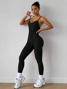 Velisys 2pcs Women's Yoga Ribbed Jumpsuit Pants - Multicolor - View 5