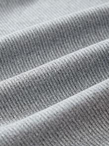 SHEIN BASICS 3pcs/Set Casual Solid Color Knit Skinny Shorts For Women/Summer - Burgundy - View 5