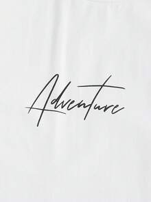 HIMLAND 男士字母印花短袖T恤和格子裤，复古夏季套装，舒适穿搭，情侣装