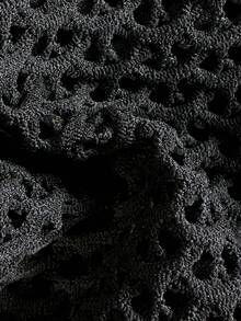 Swim Mod Women's Textured Beaded Halter Bikini Set, Spring/Summer - Black - View 6