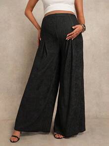 MaterniChic Maternity Clothes Maternity Pants Maternity Solid Color Pants For Daily Wear Black - Black - View 7