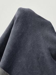Bohemela Sweatshirt Wanita Lengan Panjang Berkerudung Longgar Model Crop Warna Polos Gaya BOHO Kasual untuk Musim Gugur/Dingin - Grey - View 8