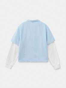 SWAVVY Áo sơ mi dài tay nam in họa tiết, kiểu dáng thường ngày. - Màu xanh lam - Xem 2