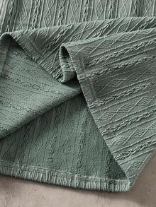 SHEIN Boys' Casual Textured Polo Shirt, Collared, Fashion Summer New Arrival