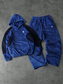 PAVTROS 男士刺绣连帽衫和裤子套装 - 彩色 - 查看 4