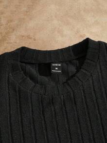 HIMLAND 3pcs Pack Men's Plain Round Neck Rib-Knit Leisure Short-Sleeved T-Shirt - Green - View 12