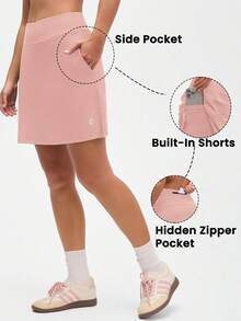 Eassivo Eassivo Nouvelle jupe de sport polyvalente et Top de gamme pour femmes - Rose bonbon - Voir 1