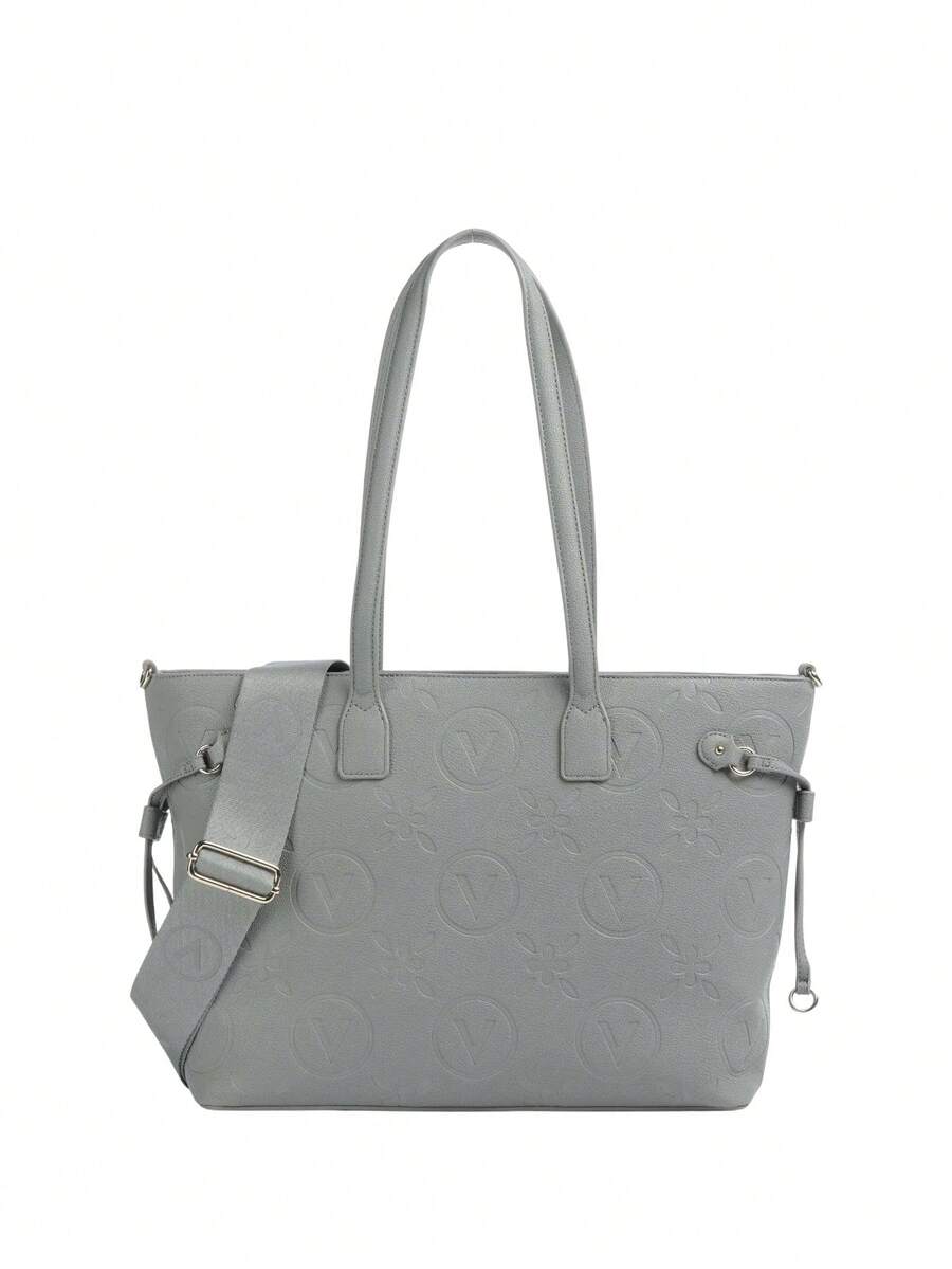Samba Re Imitation Leather Women Tote Bag Grey - Grey - View 1