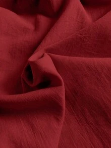 SHEIN PETITE 2件組掛脖綁帶背心與直筒休閒長褲，適合嬌小女性 - 紅色 - 查看 7