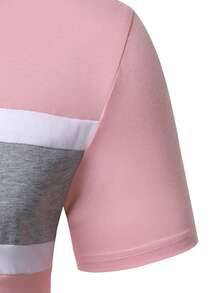 Manfinity Homme 男士时尚亮丽优雅休闲T恤 - 粉色 - 查看 3