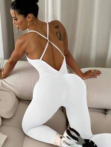 Velisys 2pcs Women's Yoga Ribbed Jumpsuit Pants - Multicolor - View 6