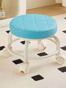 1家庭滑轮儿童学习踏脚椅小凳子矮凳懒人轮滑美缝小椅子网红板凳美缝钉移动沙发凳小凳子