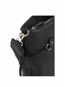 Valentino Samba Re Imitation Leather Women Tote Bag Black