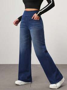 Flexra Petite 女式纯色休闲牛仔裤