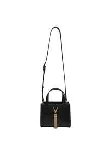 Valentino Imitation Leather Women Shoulder Bag Black - Black/Gold - 查看 5