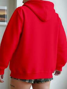 Women Sweatshirts - Red - View 2