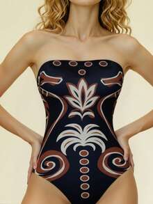 CAJUNI Bộ đồ bơi tối màu Sea Horse kỳ nghỉ sang trọng - màu đen - Xem 7