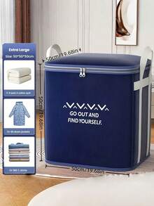 1PC Large Capacity Storage Bag Thickened Moisture Proof Storage Bag For Quilts Blankets Seasonal Clothing Organization Moving Storage Solution Reusable Home Essentials Storage Box - As Shown - View 9