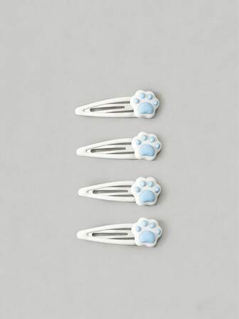 Anime 4 PIEZAS Pasadores de pelo con forma de garra de gato, pasadores de pelo BB lindos, accesorios de pelo de dibujos animados versátiles para uso diario.