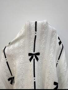 CottageSlumber 女士白色U领露背蝴蝶结设计连体睡衣 - 白色 - 查看 3