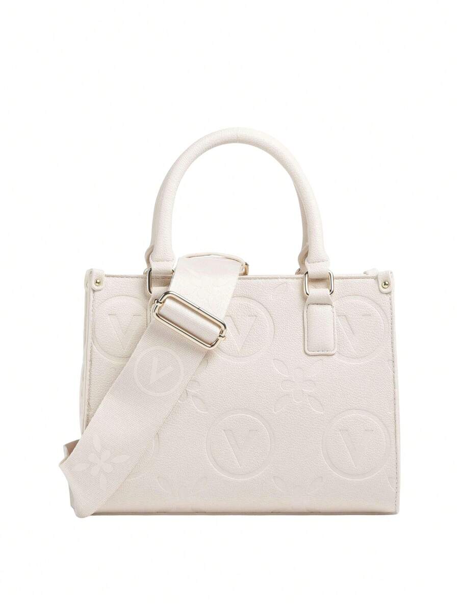Valentino Women's Zippered Spacious Premium Gym Casual Outdoor Ivory VBS8ZG04-991 - Ecru - View 1