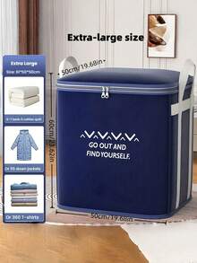 1PC Large Capacity Storage Bag Thickened Moisture Proof Storage Bag For Quilts Blankets Seasonal Clothing Organization Moving Storage Solution Reusable Home Essentials Storage Box - As Shown - View 11