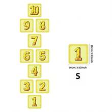 Bộ 10 miếng dán trang trí sàn nhà họa tiết kẻ caro sống động - Chống thấm nước, tự dính, có thể tháo rời và dễ lau chùi - Hoàn hảo cho nhà hơi, lớp học và trang trí nhà cửa. - Màu vàng - Xem 15