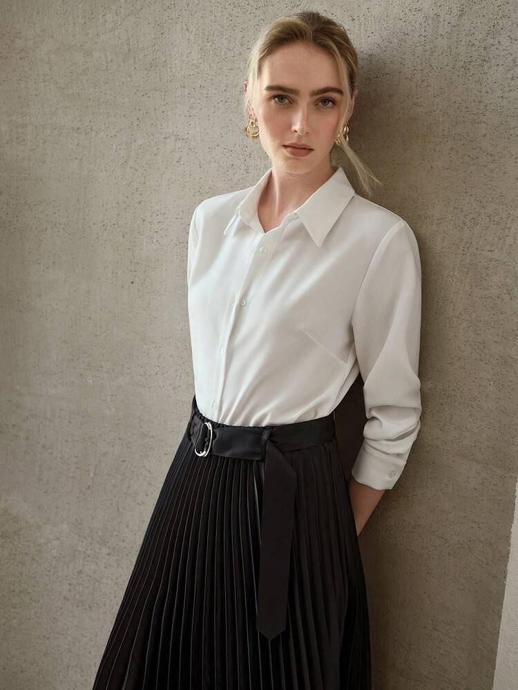 WOMEN'S COMMUTER HERRINGBONE SHIRT