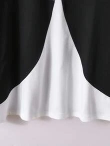Lacomfia Damen Oversize Kontrast-Farbige Strick-Textur Knopf-Vorder T-Shirt, Lässig Homewear für Herbst/Winter - Schwarz und Weiss - Übersicht 5