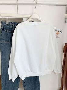 Sudadera estampada estilo vaquero con botas y sombrero "Let's Go Girls" – Look casual femenino - Blanco - Ver 2