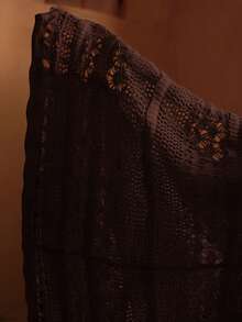 MOTF PREMIUM 女士撞色蕾丝吊带罩衫连衣裙 - 棕色 - 查看 7