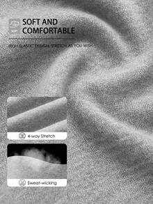 Menodora SHEIN Sport Women's Wide Leg Sporty Sweatpants, Soft Stretchy Fleece Fabric, Adjustable Printed Drawstring Waist, Deep Side Pockets, Relaxed Fit For Casual Comfort And Easy Movement - Grey - View 3