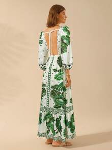 Women Midi Dresses - Green - View 2