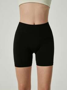 3条装女士无缝瑜伽短裤 - 黑色 - 查看 7