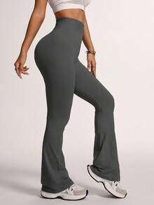 SHEIN Velisys 3件套无缝女士运动裤套装，深灰色、深棕色、藏蓝色 - 彩色 - 查看 5