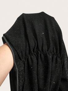 SHEIN Essnce Rok Mini Berkerut Berkilau untuk Pesta Wanita Ukuran Plus, Cocok untuk Konser, Hari Valentine Romantis untuk Wanita - MultiWarna - View 5
