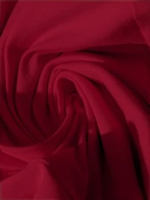 SHEIN LUNE 2件組女款優雅紅白色不對稱下擺疊領上衣褲套裝，秋冬聖誕生日派對穿搭辦公室兩件式毛衣套裝 - 彩色 - 查看 6