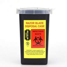 1/3PCS Sharpener Collection Bin, Black/Yellow Blade Drop Box, Sharpener Container Sharpener Disposal Box, Tattoo Waste Needle Disposal Box Convenient, Christmas Gifts, Tattoo,Simple Tool For The General Public And Tattoo Artists. Bedroom Accessories,Suitable For Professional Small Sharps Needle Disposal And Waste Tattoo Needle Disposal Container, Perfect For Home, Tattoo Salon, Embroidery, Barber Store Use - Multicolor - View 6