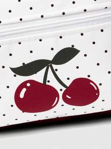 ROMWE Kawaii Ba lô in hình dơi phong cách Gothic cổ điển, túi xách công sở dung tích lớn, thích hợp cho lễ Halloween. - Đỏ - Xem 4