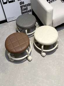 1家庭滑轮儿童学习踏脚椅小凳子矮凳懒人轮滑美缝小椅子网红板凳美缝钉移动沙发凳小凳子