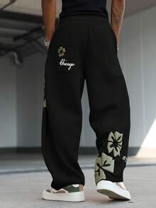 Manfinity Hypemode Men's Casual Drawstring Pocket Sweatpants - Black - View 2