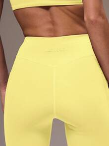 Musera Sport Bộ đồ thể thao tập gym và quần legging chéo lưng cho nữ - Màu vàng - Xem 6