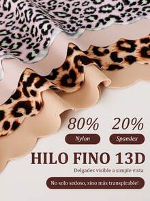 10 piezas/paquete - Bragas sin costuras con borde ondulado para mujeres, tela cómoda y sexy amigable con la piel, bragas sin costuras para damas - Conjunto de diez piezas - Ver 9