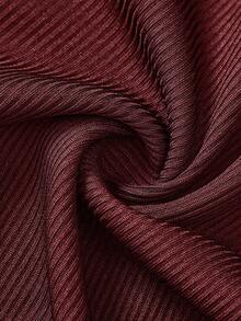 SHEIN BASICS 3pcs/Set Casual Solid Color Knit Skinny Shorts For Women/Summer - Burgundy - View 6