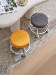 1家庭滑轮儿童学习踏脚椅小凳子矮凳懒人轮滑美缝小椅子网红板凳美缝钉移动沙发凳小凳子