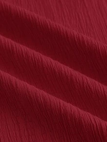 SHEIN EZwear Bộ 2 quần dài nữ cỡ lớn, màu trơn, đỏ rượu vang và đen. - Màu Đỏ Sâu - Xem 7